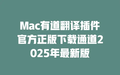 Mac有道翻译插件官方正版下载通道2025年最新版 一